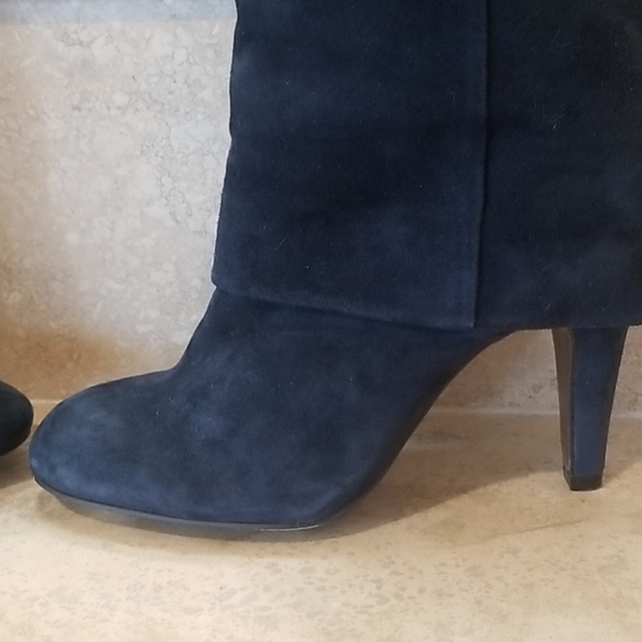 ASH knee length navy boots. - Picture 3 of 12